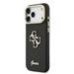 Guess PU Grained 4G Logo Stand Camera Frame Case Защитный чехол для iPhone 17 Pro Max / чёрный