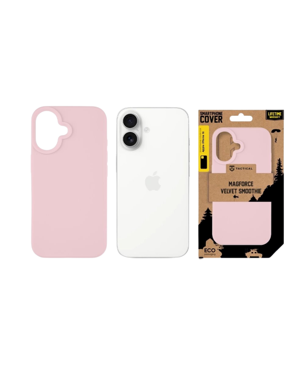 Tactical MagForce Velvet Smoothie Cover Защитный чехол для Apple iPhone 16 / розовый