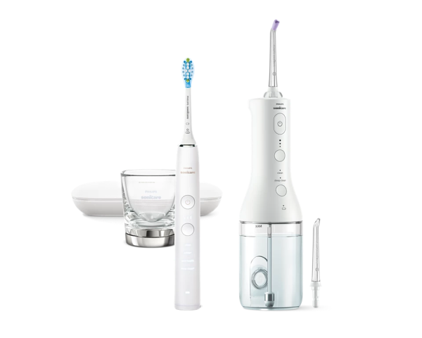 Philips Sonicare Cordless Power Flosser DiamondClean 9000 Набор из электрической зубной щетки и ирригатора