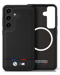 BMW Leather Tricolor Stripe with MagSafe Чехол для Samsung Galaxy S25
