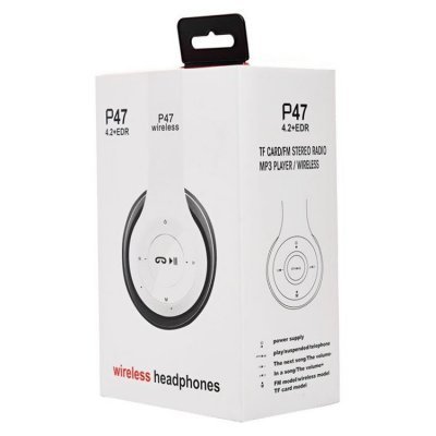 Обложка книги «RoGer P47 Bluetooth Наушники с FM-радио черный»