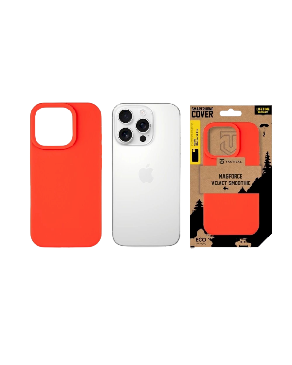 Tactical MagForce Velvet Smoothie Cover Защитный чехол для Apple iPhone 16 Pro / красный