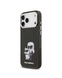 Karl Lagerfeld IML Aquarelle Karl and Choupette Case Защитный чехол для iPhone 17 Pro / чёрный