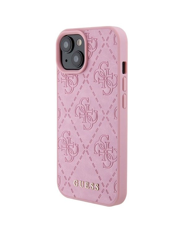 Guess Leather 4G Stamped Back Case Защитный Чехол для Apple iPhone 15