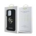 Guess PU Grained 4G Metal Logo Case Защитный чехол для iPhone 13 Pro / чёрный