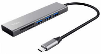 Trust Halyx Fast USB-C Hub & Card Reader Док-станция