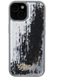Guess HC Sequin Script Metal Case Защитный Чехол для Apple iPhone 15 Pro Max