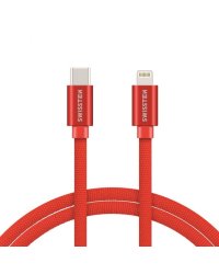 Swissten Textile USB-C To Lightning Кабель Для Зарядки и Переноса Данных Fast Charge / 3A / 1.2m