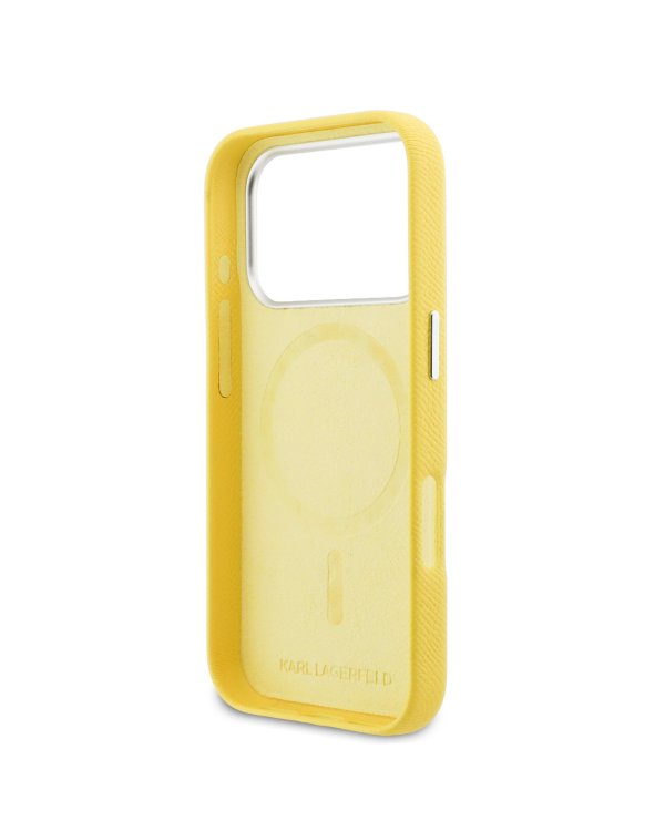 Karl Lagerfeld PU Karl and Choupette Heads Pins MagSafe Case Чехол для Apple iPhone 17 Pro Max