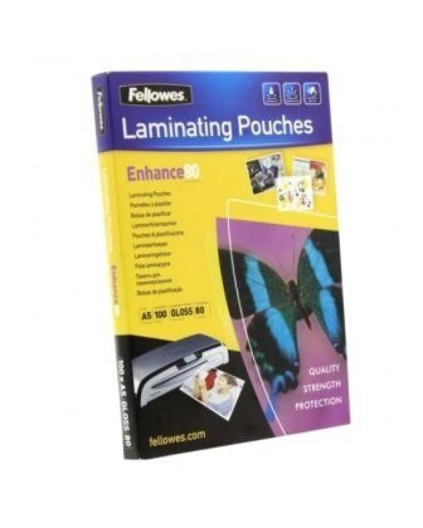 Fellowes 80мкм Пленки для Ламинирования A5 Глянцевые (100 шт.)