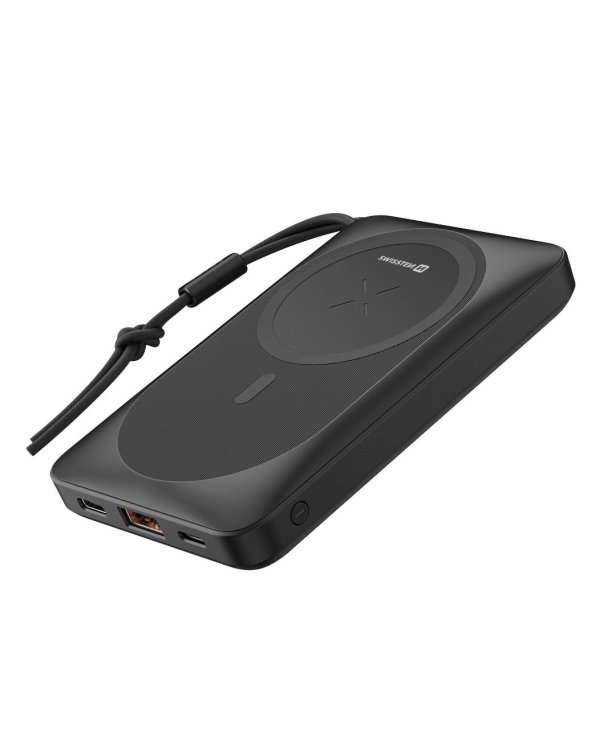 Swissten Magnetic Wireless Power Bank Переносная зарядная батарея USB / USB-C / Lightning / PD 20W / 10000 mAh