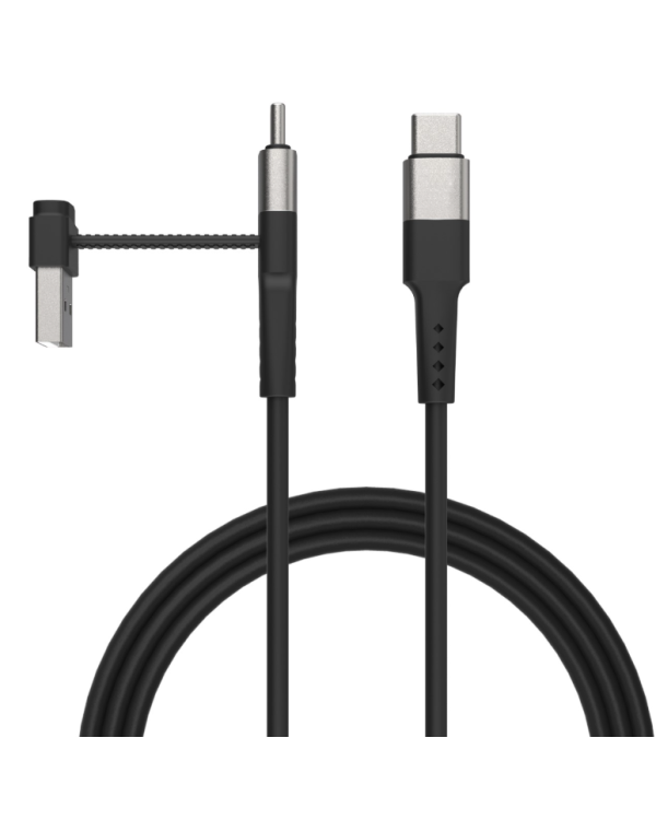 Qualo QKN-2in1-CCA-01 Кабель 2in1 USB-C / USB-A / 1.2m / 15W