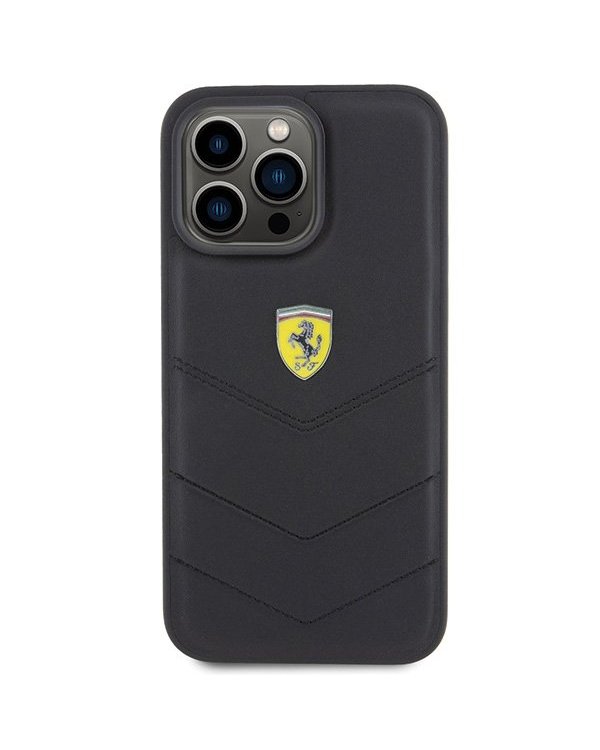 Ferrari Quilted Metal Logo Back Case Защитный Чехол для Apple iPhone 15 Pro Max