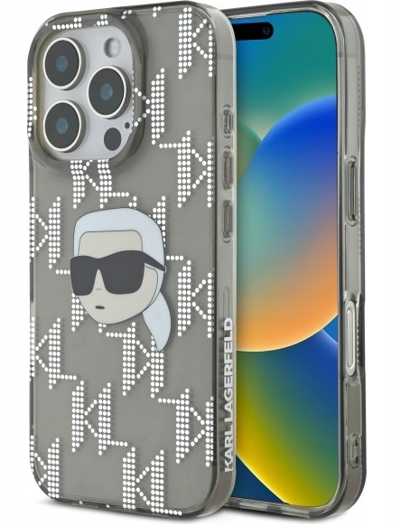 Karl Lagerfeld IML Karl Head Electroplated Защитный Чехол для Apple iPhone 16 Pro Max
