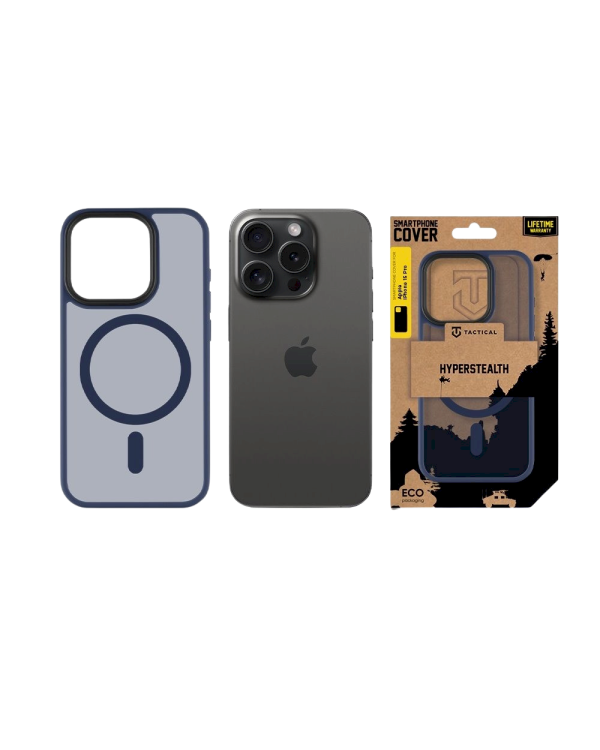 Дополнительное изображение книги «Tactical MagForce Hyperstealth Cover Защитный чехол для iPhone 15 Pro / тёмно-синий»