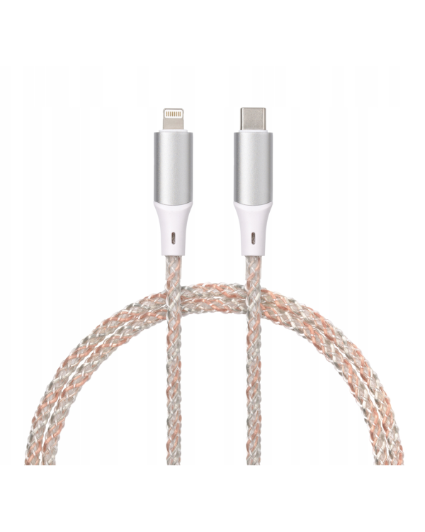 Qualo QCS-CL-00 Glowing Кабель USB-С – Lightning / 12W / 1m / LED