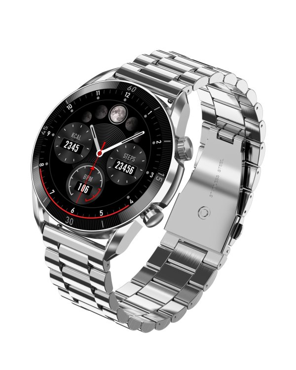 Garett Smartwatch V10 Leather / AMOLED / Bluetooth / IP68 / Backlit display / Sports modes Умные часы