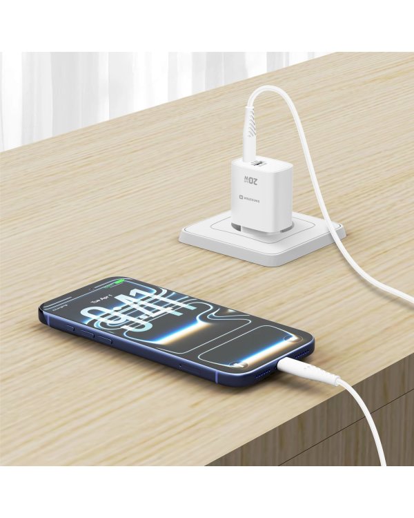 Swissten Edge GaN Зарядное устройство USB-C PD 20W + USB-A 18W QC