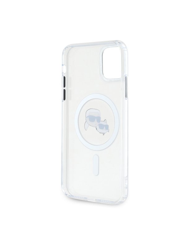 Karl Lagerfeld IML K&CH Heads Metal Frame MagSafe Case Защитный чехол для iPhone 11 / прозрачный