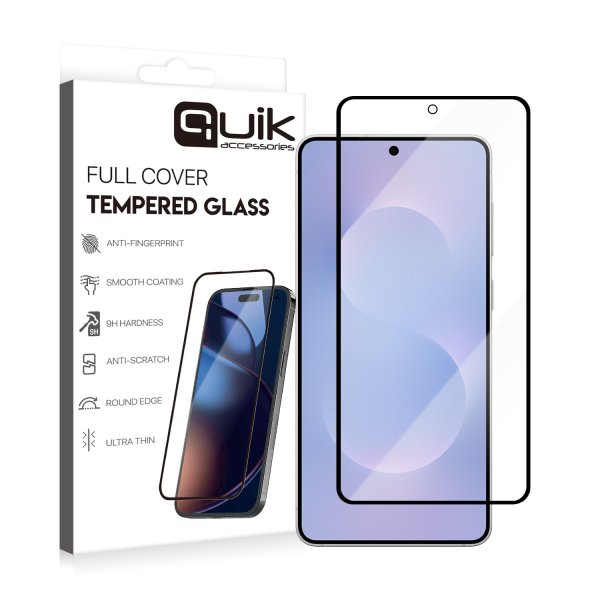 Quik Accessories Full Cover Tempered Glass Защитное Стекло для Samsung Galaxy S25 Edge