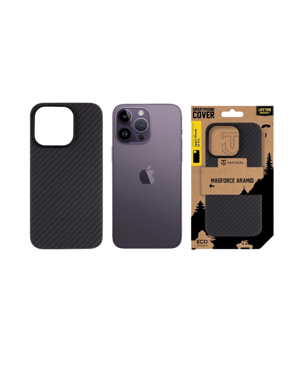Tactical MagForce Aramid Cover Защитный чехол для Apple iPhone 14 Pro / чёрный
