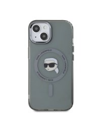 Karl Lagerfeld IML Karl Head Metal Frame MagSafe Защитный чехол для iPhone 15 / чёрный