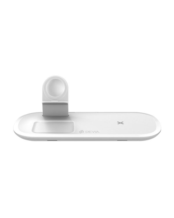 Devia Wireless Charger Беспроводная Зарядка 3in1 / Cмартфона / Apple Watch / Hаушников / USB