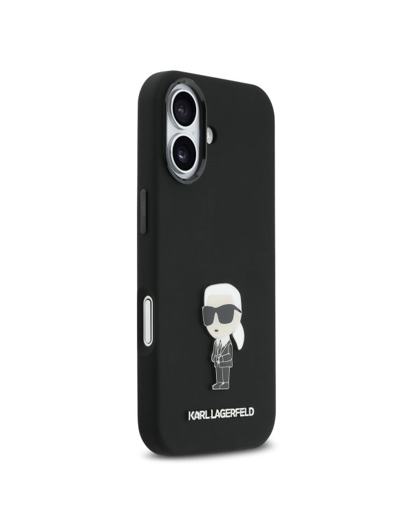 Дополнительное изображение книги «Karl Lagerfeld Liquid Silicone Metal Ikonik Case Защитный чехол для iPhone 17 / чёрный»