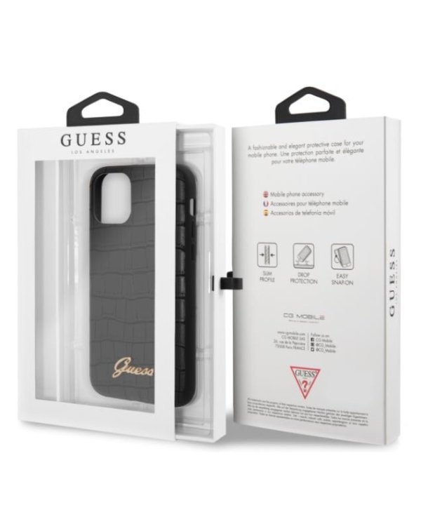 Дополнительное изображение книги «Guess GUHCN61PCUMLCRBK Croco Cover Чехол для Apple iPhone 11 Black»