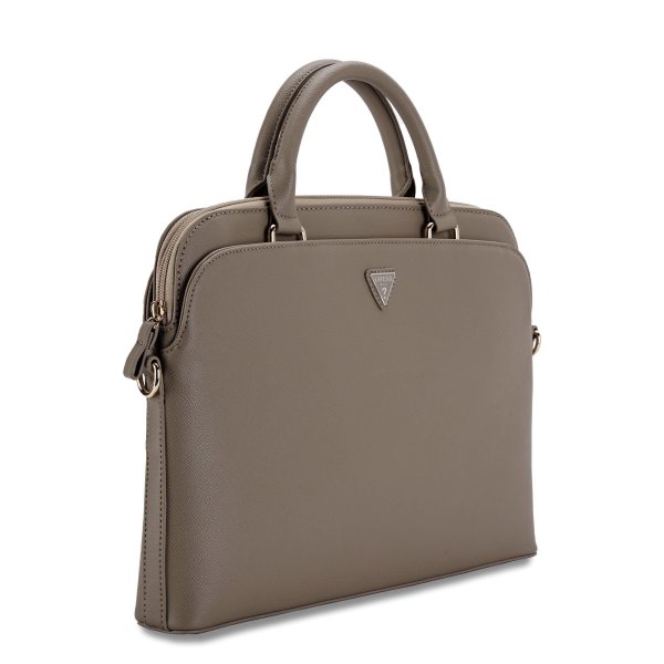 Guess PU Grained Triangle Logo Сумка для ноутбука 13/14/15" / коричневый