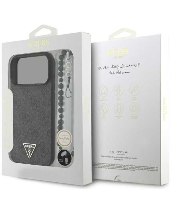 Guess 4G Strap Triangle Logo MagSafe Case Чехол для Apple iPhone 17 Pro Max