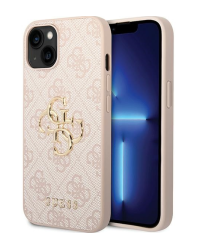 Guess PU Leather 4G Metal Logo Case Защитный Чехол для Apple iPhone 15