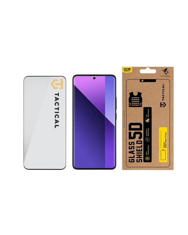 Tactical Glass Shield 5D Защитное стекло для Xiaomi Redmi Note 13 Pro+ 5G / чёрный