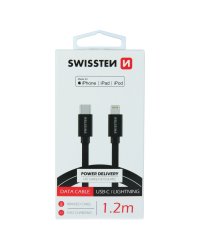 Swissten Textile USB-C - Lightning MFi кабель для передачи данных и зарядки 1.2m