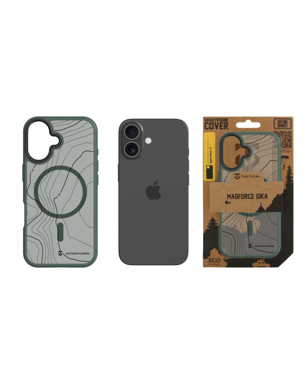 Tactical MagForce Hyperstealth Sika Защитный чехол для iPhone 17 / лесной зелёный