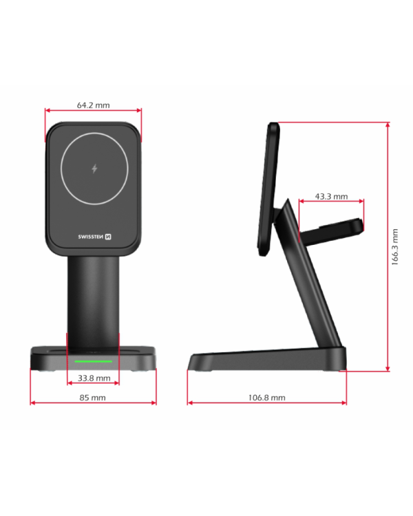 Swissten 3in1 MagStick 22.5W Беспроводное зарядное устройство