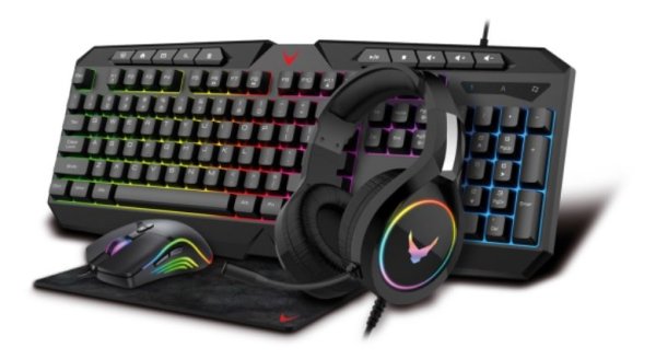 Varr VG4IN1SET03 SET 03 Игровой комплект 4in1 / Клавиатура / Мышь / Hаушники / Коврик / ENG / RGB