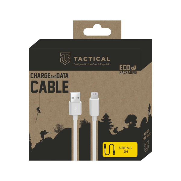 Tactical Smooth Thread USB-A/Lightning Кабель 2m / белый