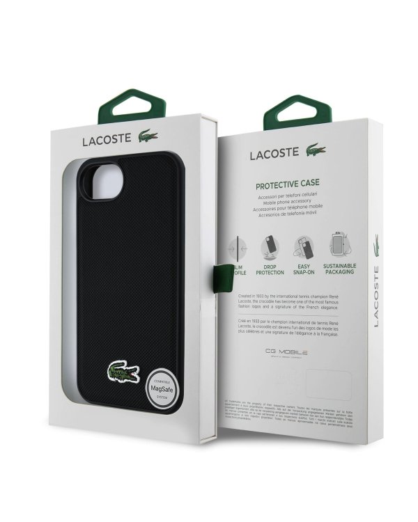 Lacoste Iconic Petit Pique Woven Logo MagSafe Case Чехол для Apple iPhone 16e