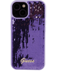 Guess HC Sequin Script Metal Case Защитный Чехол для Apple iPhone 15 Pro Max