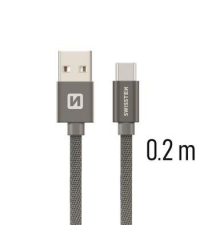 Swissten Textile Универсальный Quick Charge 3.1 USB-C USB Кабель данных 20 cм