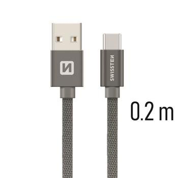 Swissten Textile Универсальный Quick Charge 3.1 USB-C USB Кабель данных 20 cм