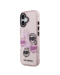 Karl Lagerfeld IML Multi K&CH Heads Case Защитный чехол для iPhone 17 / розовый