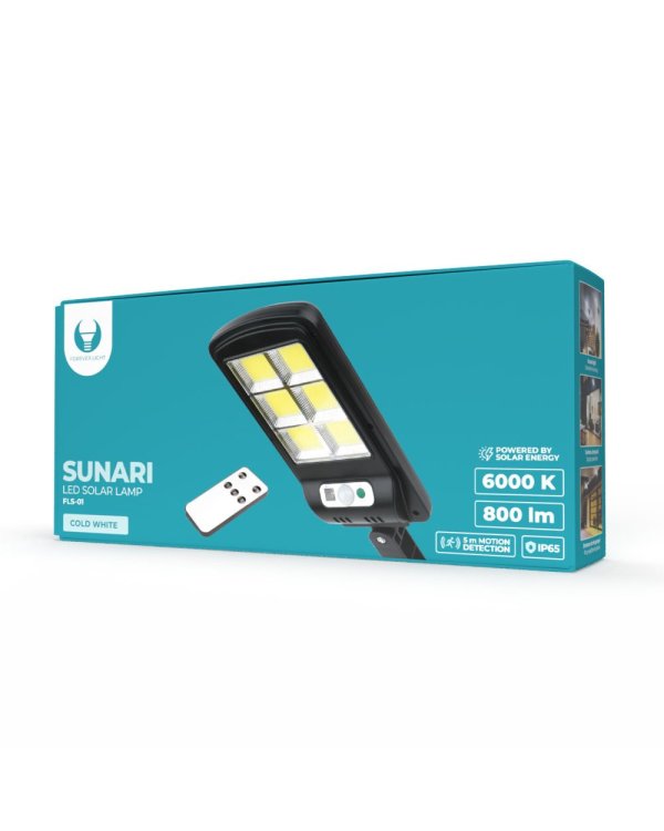 Forever Light SUNARI Солнечная Лампа LED PIR / 10W / 800lm / 6000K / 2400mAh