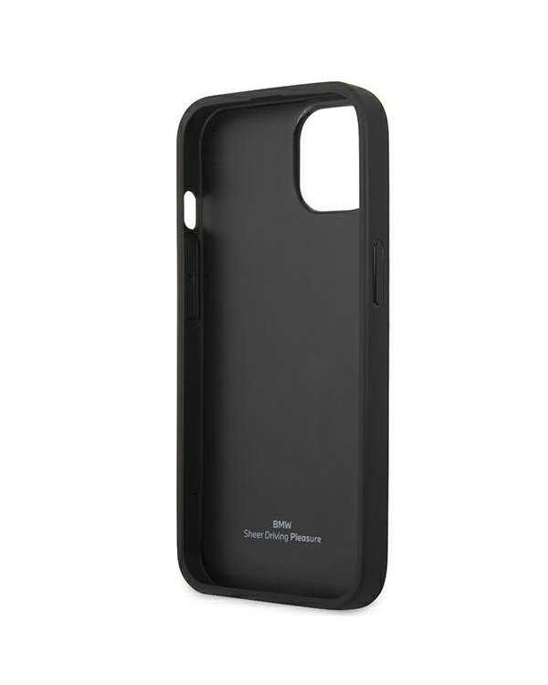 BMW Коллекция M BMHCP13MTRTBK Back Case Кожанный Чехол для телефона Apple iPhone 13
