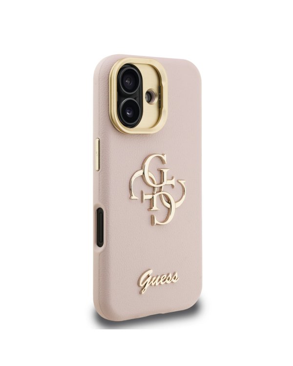 Guess PU Grained 4G Logo Stand Camera Frame Case Чехол для Apple iPhone 16