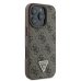 Guess Leather 4G Triangle Strass Защитный Чехол для Apple iPhone 16 Pro Max