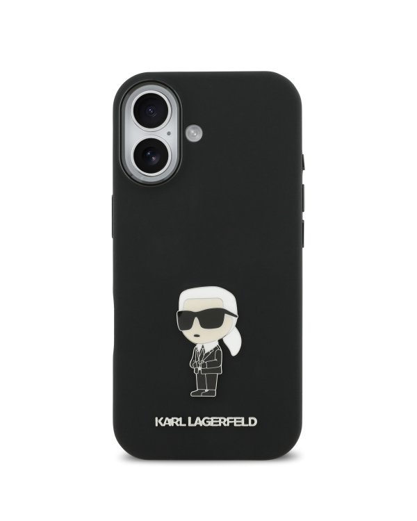 Дополнительное изображение книги «Karl Lagerfeld Liquid Silicone Metal Ikonik Case Защитный чехол для iPhone 17 / чёрный»