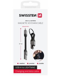 Swissten Magnetic Keychain USB-A - Lightning Кабель 9.7cm