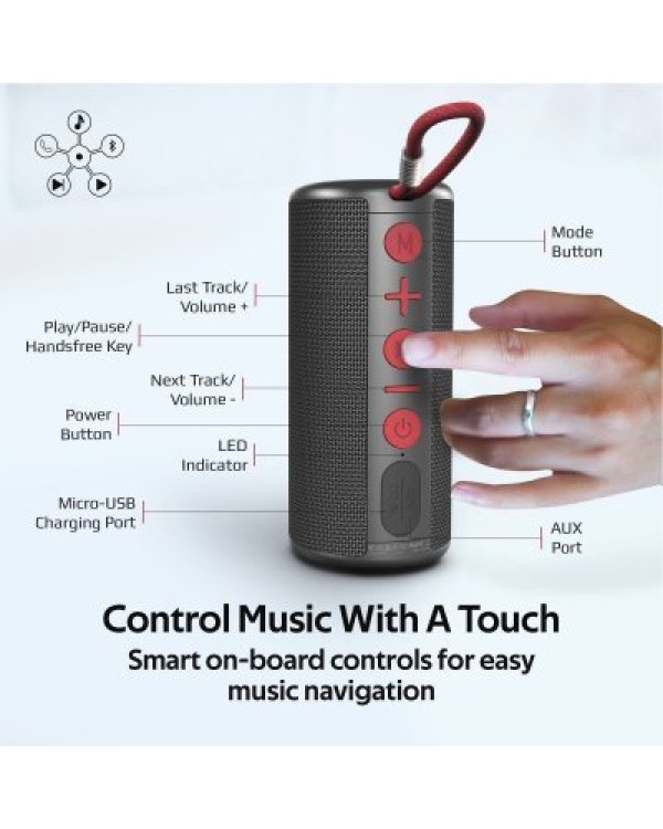 Promate Pylon Bluetooth 5.0 Портативная Колонка Черный